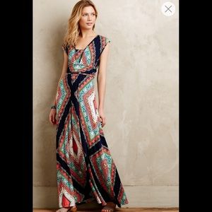 Anthropologie Maeve Verda Maxi Dress Summer Large